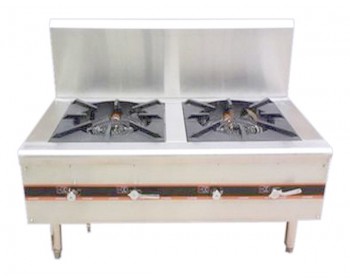 双眼燃气低汤灶